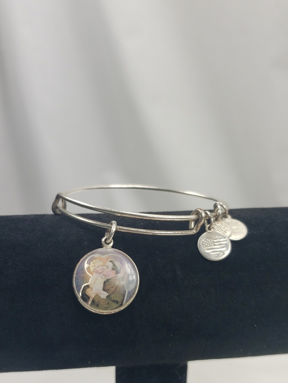 Alex and Ani St. Anthony Bracelet in Silver Tone